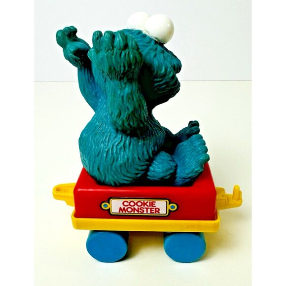 Big Bird's Wind Up Train 1989 Vintage Sesame Street Bert Cookie Monster Illco - Picture 14 of 16